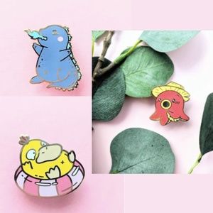 🦆🔮 🐙⚡️Godzilla, Octillery & Summertime Psyduck pins